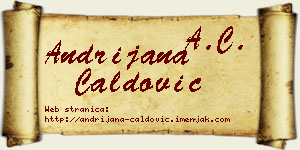 Andrijana Ćaldović vizit kartica
